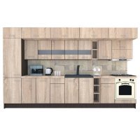 Bucatarie BIGMAR 370 B Wenge / Decor 3025